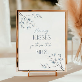 Póster Floral Blue Winter Botanical Cuántos Besos