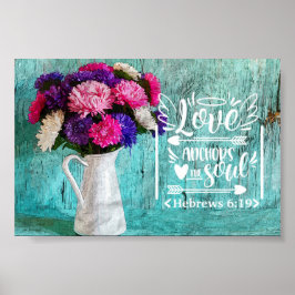Póster Floral Bouquet | Amor Anchors The Soul