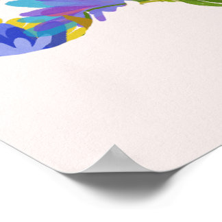 Póster Floral Brain Design