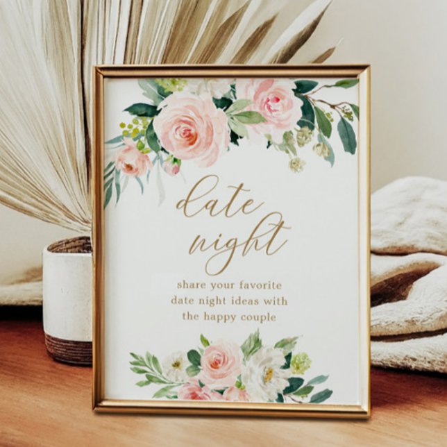 Póster Floral Bridal Shower Fecha Noche Ideas Rótulo (Subido por el creador)