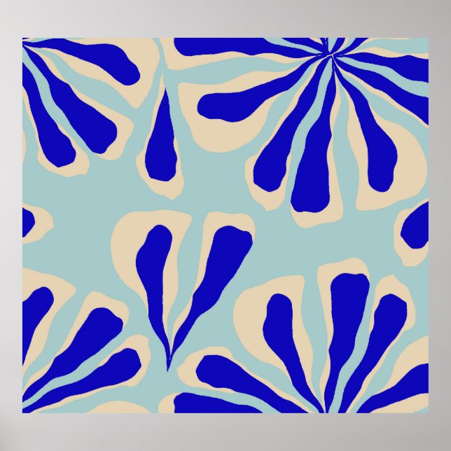 Póster Floral Contemporánea: Moda De Moda Impresionante. (Frente)