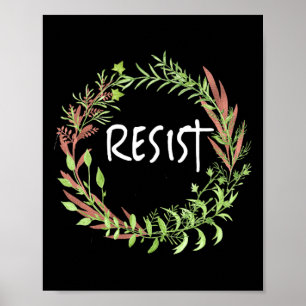 Póster Floral cuta - resistir