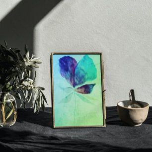 Póster Floral de agua de color esmeralda