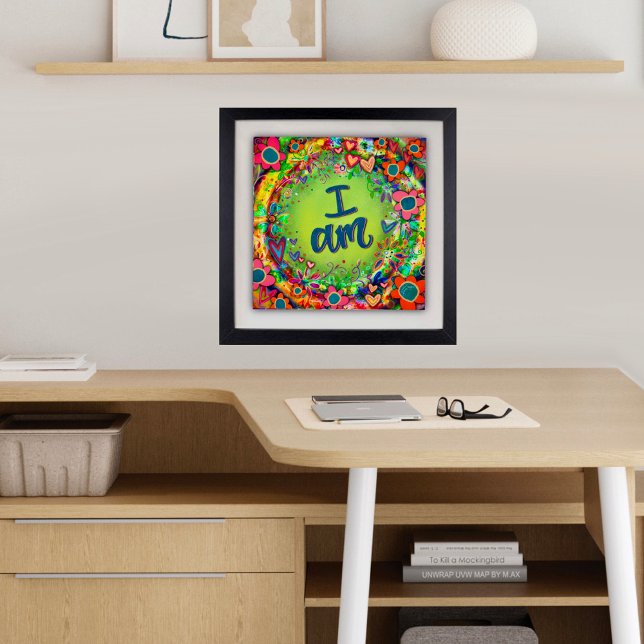 Póster Floral de bonito Soy Inespiritividad Motivacional (Pretty, Floral, Inspirational, Poster, by Inspirivity)