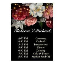 Floral de Borgoña Rústica de cuerdas ligOrden de e