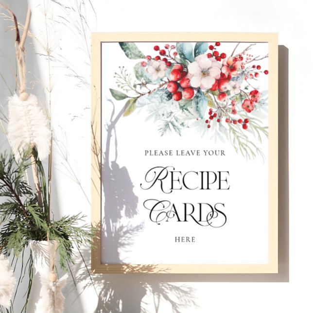 Póster Floral de invierno deja tu receta aquí (Subido por el creador)