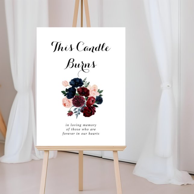 Póster Floral de la marina rosa borgoñona esta vela quema (Subido por el creador)