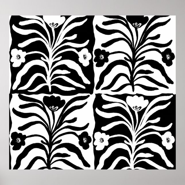 Póster Floral de mano dibujada: Resumen de cosecha (Frente)