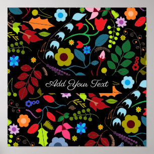 Póster Floral de moda