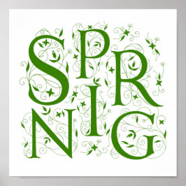 Póster Floral de primavera