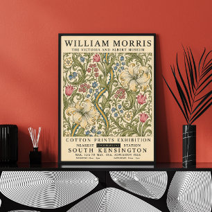 Póster floral de William Morris   Botánica vintage