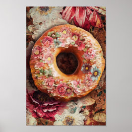 Póster Floral Doughnut
