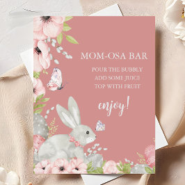Póster Floral Easter Baby Shower Mom-osa Bar