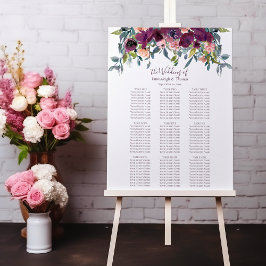 Póster Floral elegante | Gráfica de asientos de Garland r