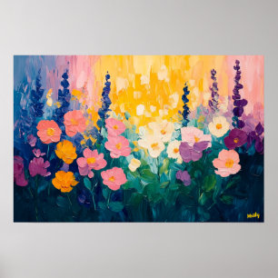 Póster Floral Fauvista Vibrante – Temática de Naturaleza 