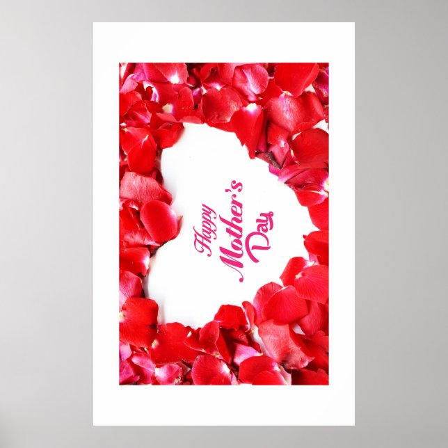 Póster Floral feliz Día de la Madre (Frente)
