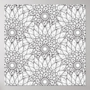 Póster Floral Garden Doodle 2