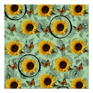 Poster floral girasol