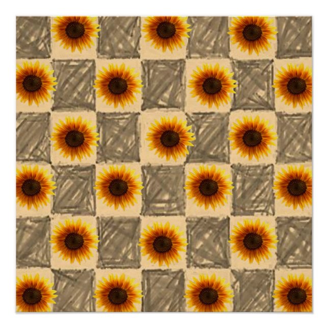 Poster floral girasol (Anverso)