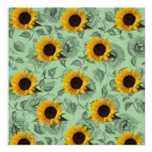 Poster floral girasol