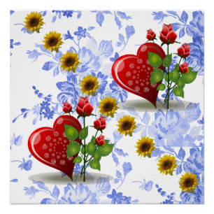 Poster floral girasol