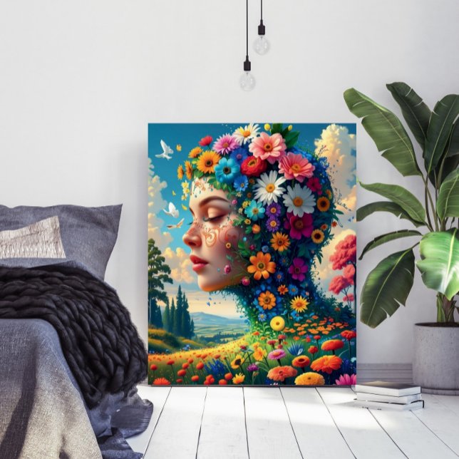 Póster Floral Goddess Surreal Art Poster (Subido por el creador)