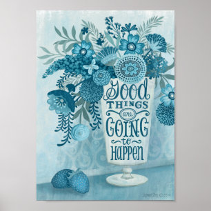 Póster Floral inspiradora