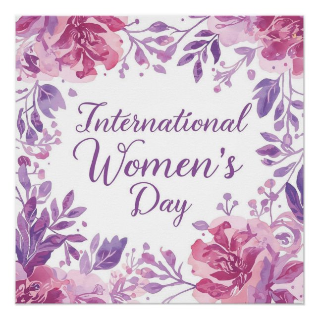 Póster Floral International Women's Day 2026 (Anverso)