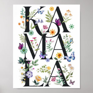Póster Floral Kamala Botanical Kamala Harris 2024 Señora