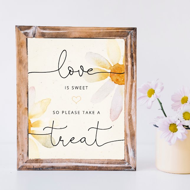 Póster Floral Love is Sweet Boda Poster (Subido por el creador)