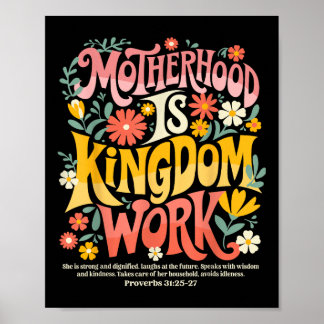 Póster Floral Madre Fe Religión Mamá La Maternidad Está B