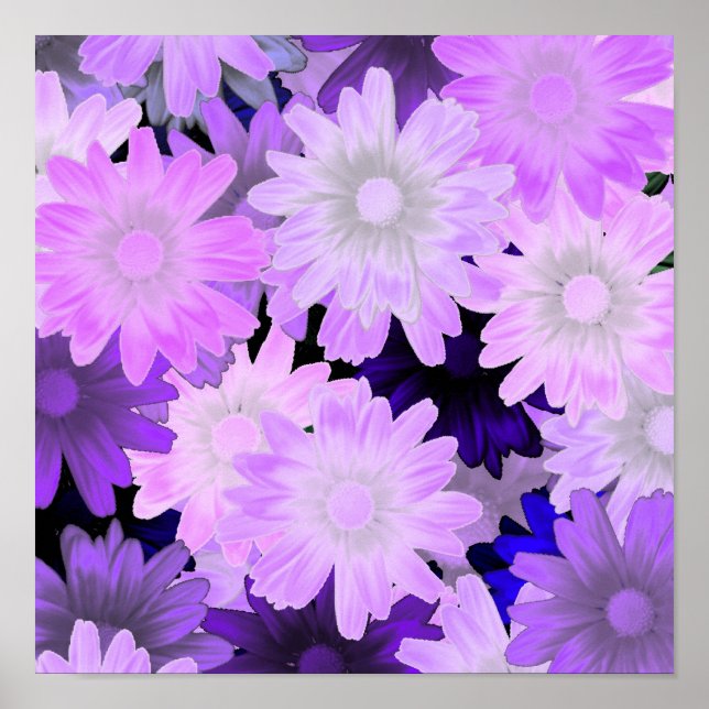 Póster Floral malva (Frente)