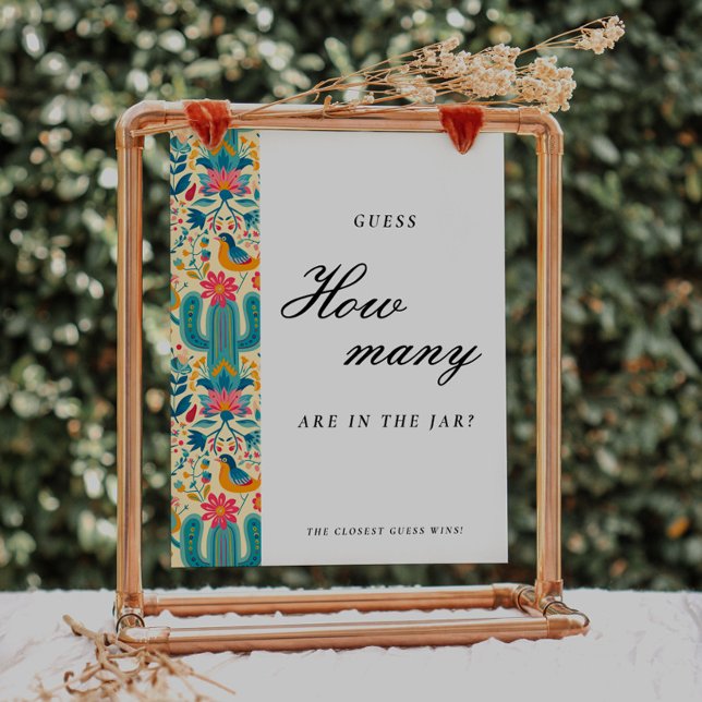 Póster Floral mexicana cuántos besos Rótulo de ducha de n (Subido por el creador)