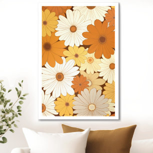 Póster Floral moderna de mediados de siglo