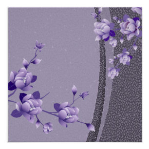 Poster floral morado