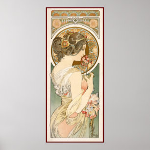 Póster Floral. Mucha