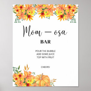 Póster Floral otoño bar Mon-osa