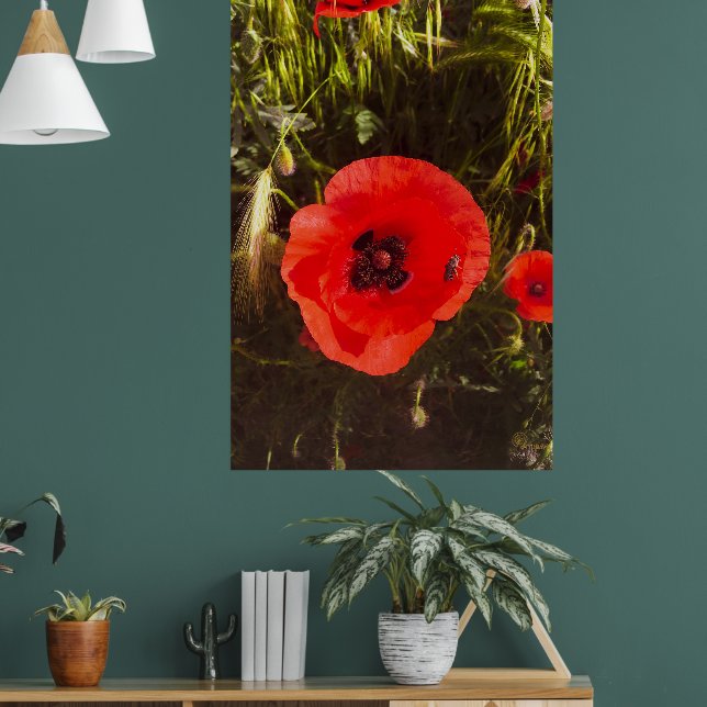 Póster Floral Poppy Dreamer – Botanical Fantasy Art  (Salón 1)