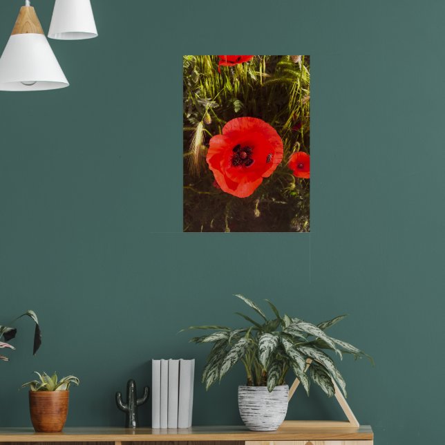 Póster Floral Poppy Dreamer – Botanical Fantasy Art  (Salón 1)