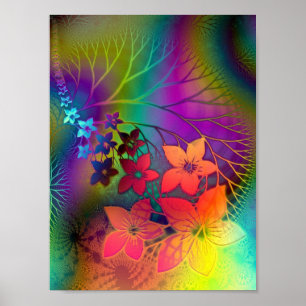 Póster Floral psicopalínica