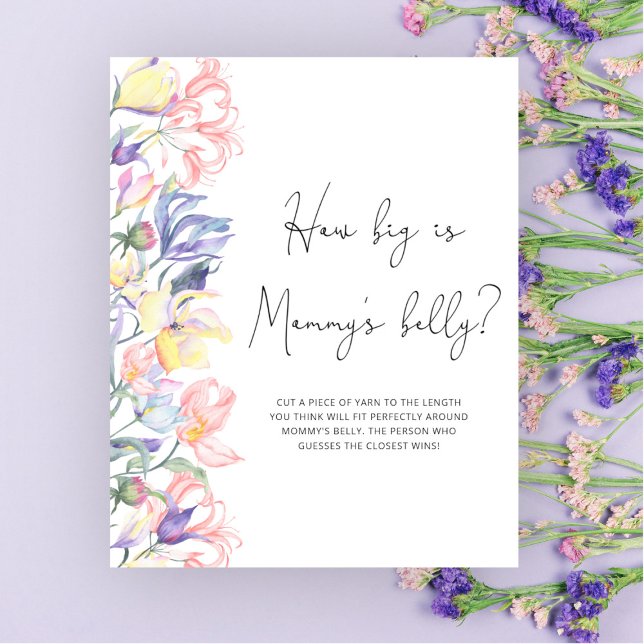 Póster Floral Qué grande es el juego del vientre de mamá (Subido por el creador)