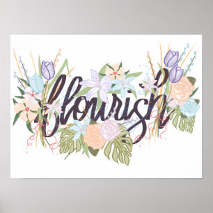 Póster Floral Queen Vibes