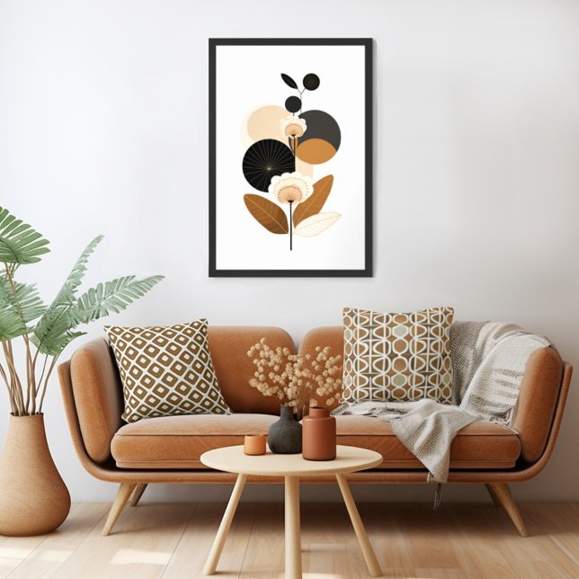 Póster Floral retro vintage (Unleash your inner art enthusiast with Wild on Flowers gallery quality Giclee print artwork poster. )