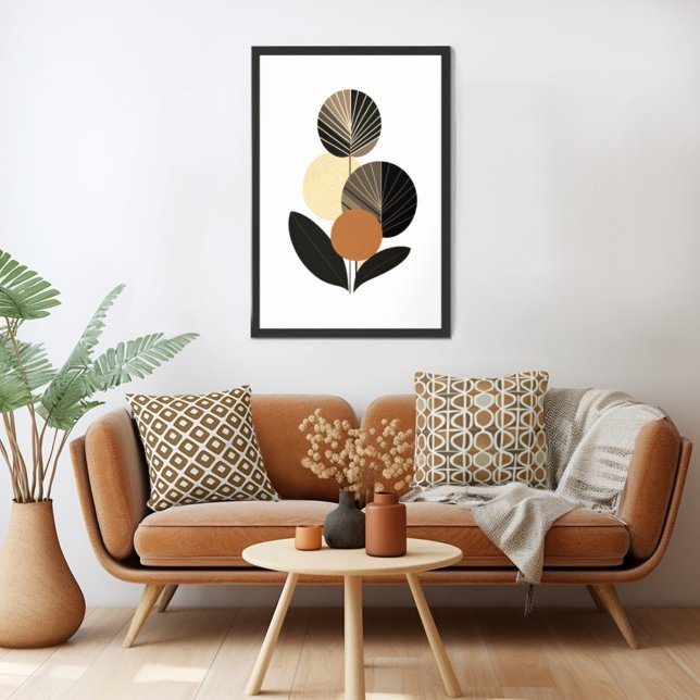 Póster Floral retro vintage (Unleash your inner art enthusiast with Wild on Flowers gallery quality Giclee print artwork poster. )