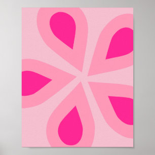 Póster Floral rosa