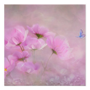 Póster Floral rosa