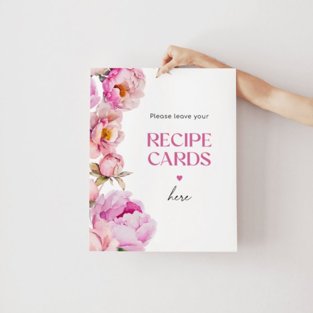 Póster Floral rosa brillante deje su receta aquí (Subido por el creador)