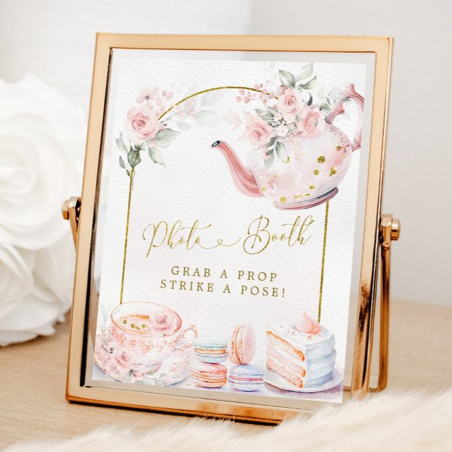 Póster Floral rosa ducha de novia Fiesta de té (Subido por el creador)
