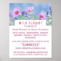 Floral rosa salvaje, publicidad en floristería