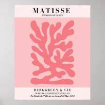 Póster floral rosa sonrojado | Arte de pared estil
